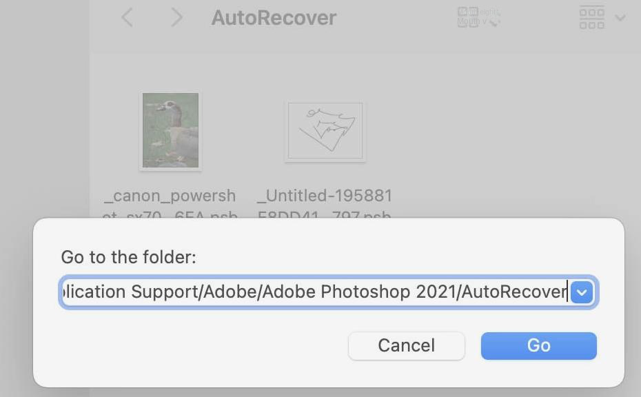 PS auto save folder mac