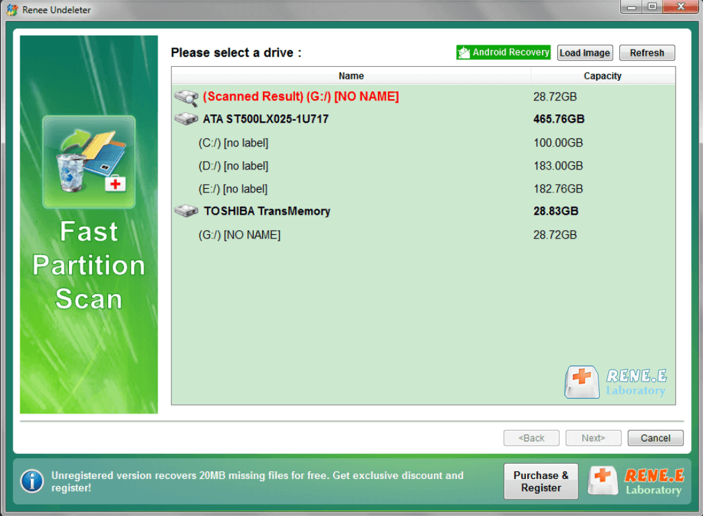 select partition to scan for fast partition scan