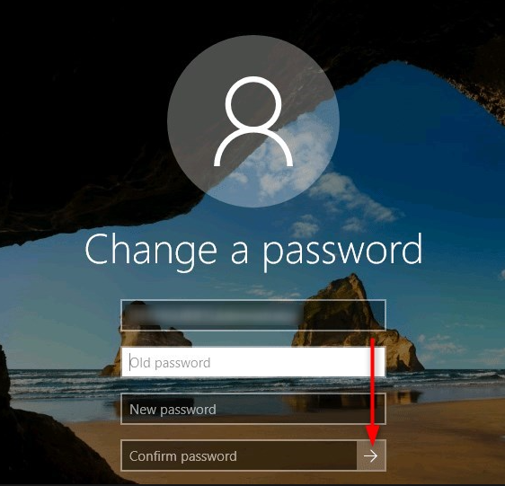 ctrl alt del windows 10 change password