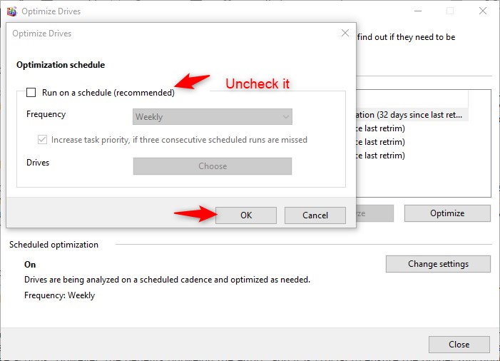 Defragment and Optimize Drives