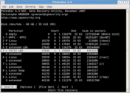 PhotoRec select files to recover