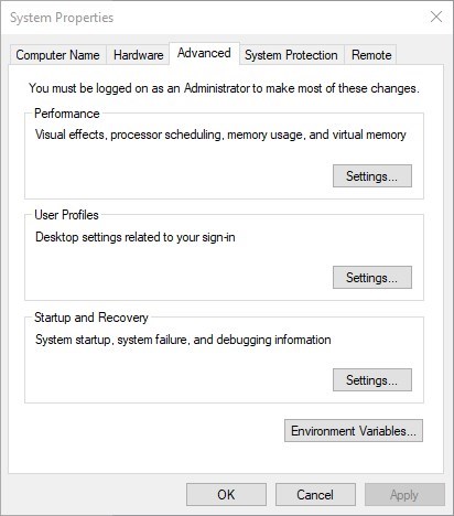  Open System Properties