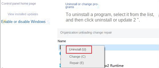 uninstall software