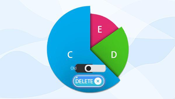 how to remove partition on USB drive