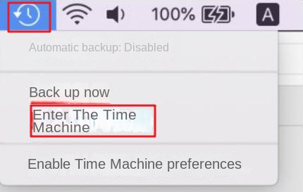 mac access time machine