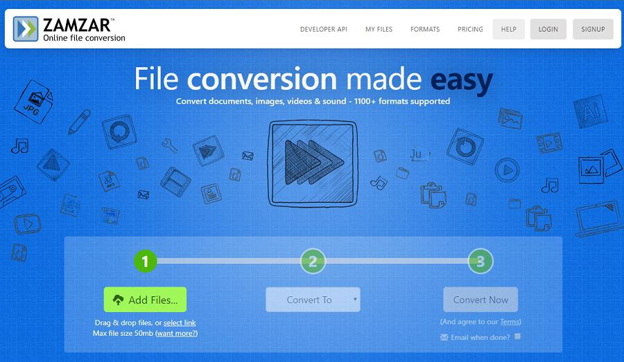 Zamzar Convert PDF Online