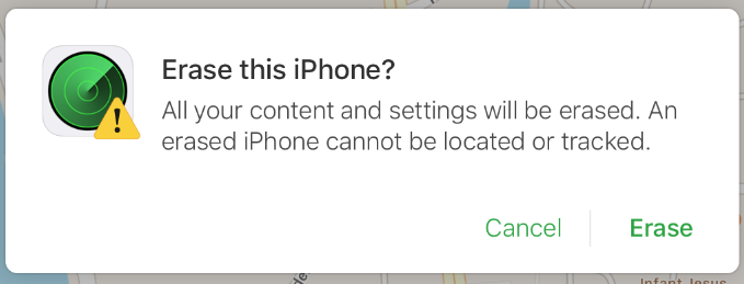 erase iPhone