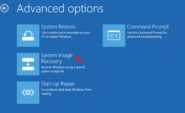 restore system image