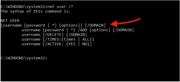 net user command