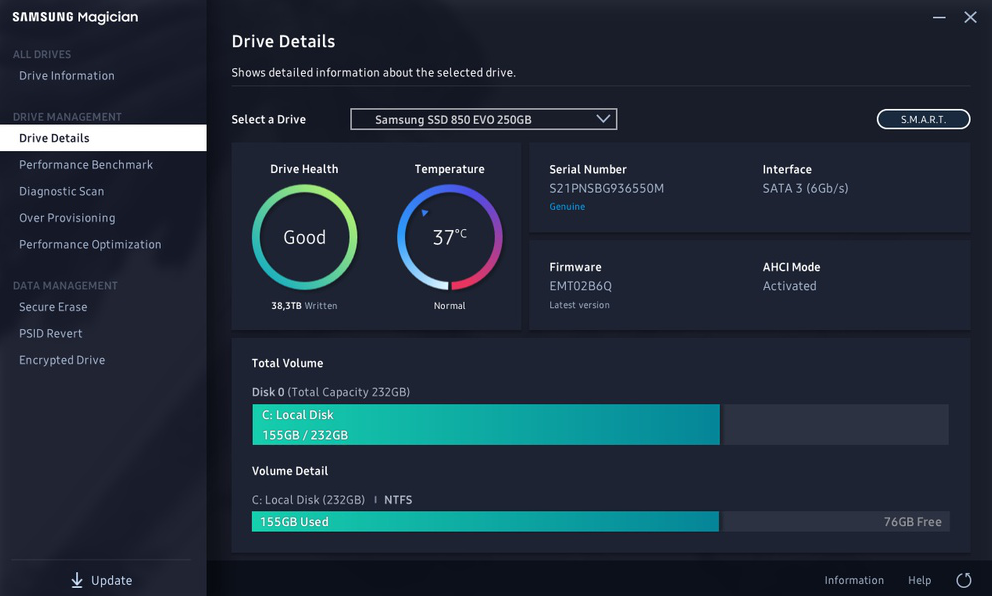 Samsung SSD Magician for Windows