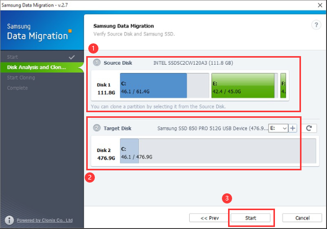 Samsung data migration program