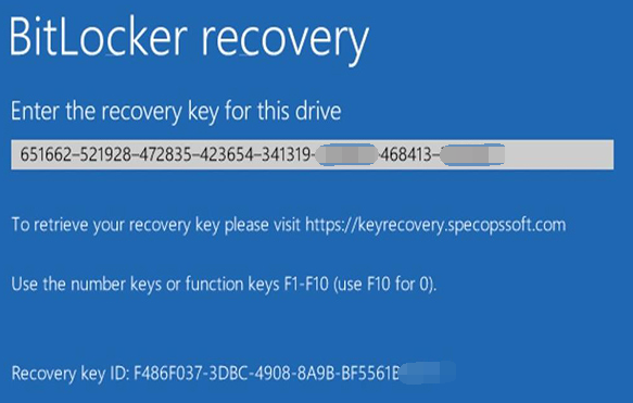 need enter BitLocker recovery Key