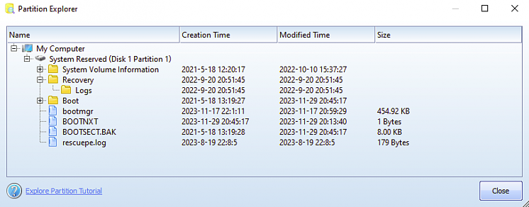 System Reserved Partition