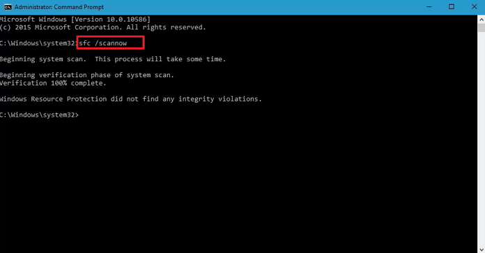 run SFC to fix Windows has detected file system corruption