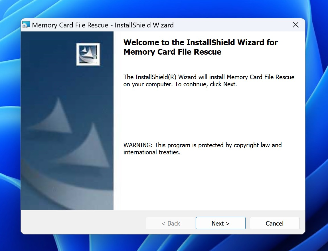 install memory card file rescue