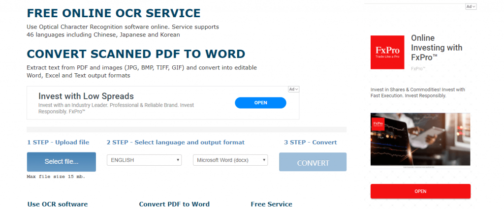 how to convert scanned pdf to word with onlineocr