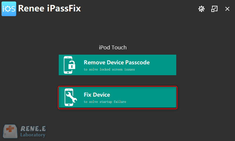 ضع جهاز iPod في وضع الاسترداد في IPASSFIX