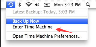 mac enter time machine