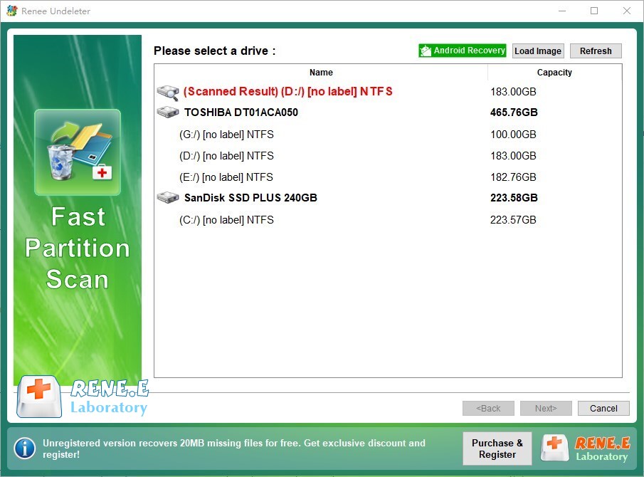 select partition to scan for fast partition scan