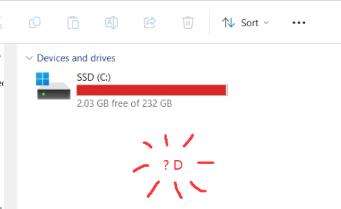 D drive disappeared