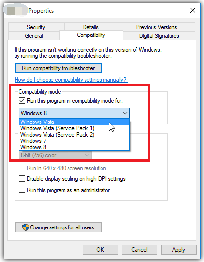 exe file compatibility