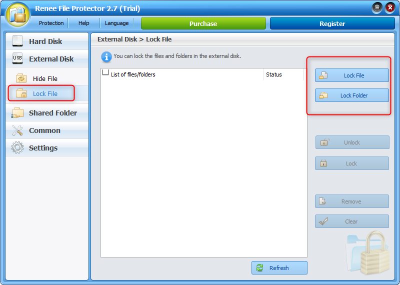 Encrypt external files with Renee File Protector