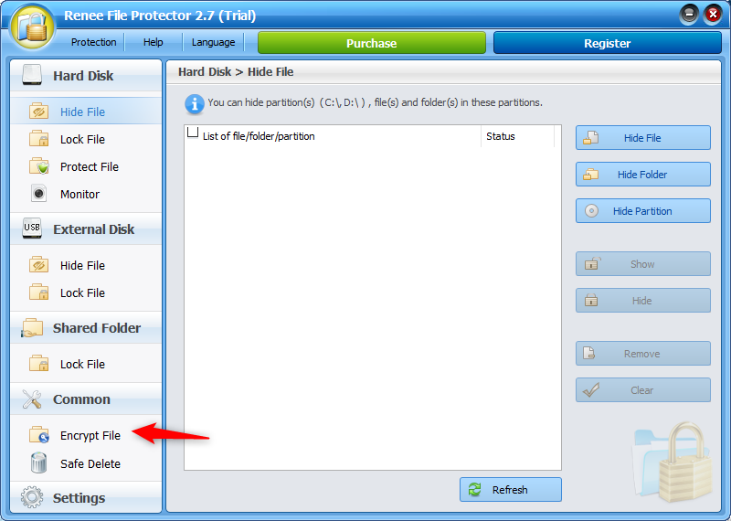 Encrypt with Renee File Protector