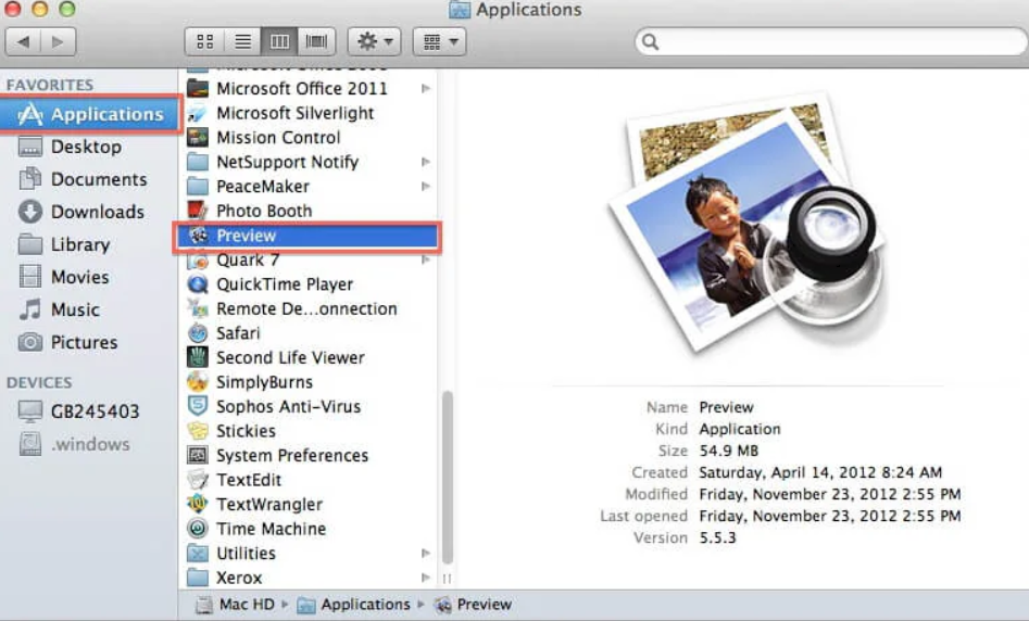 preview app on mac