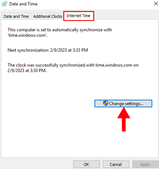 clock and region internet Time