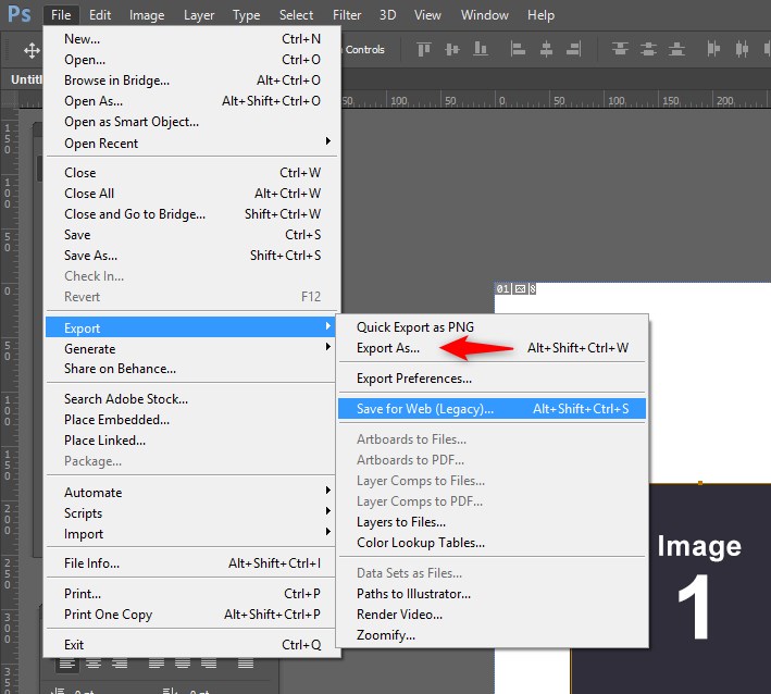 photoshop export file