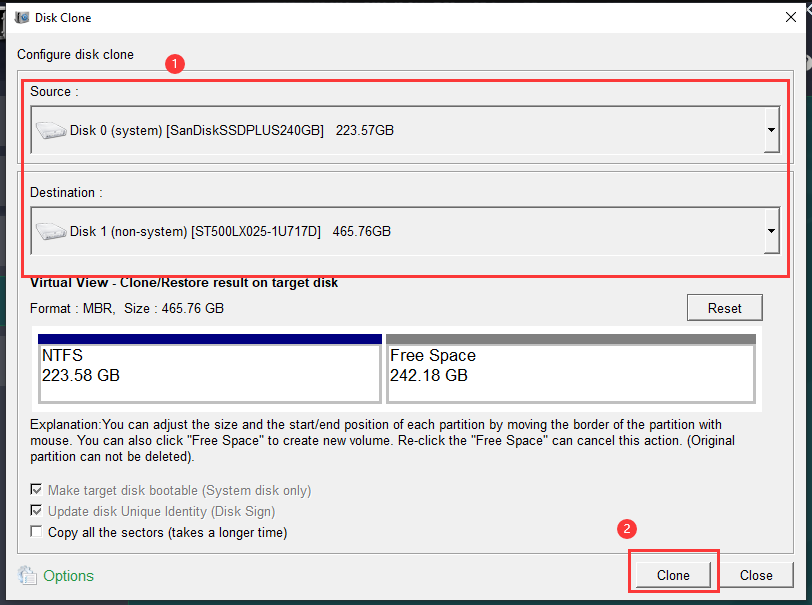 clone system disk