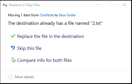 overwrite a file windows prompt